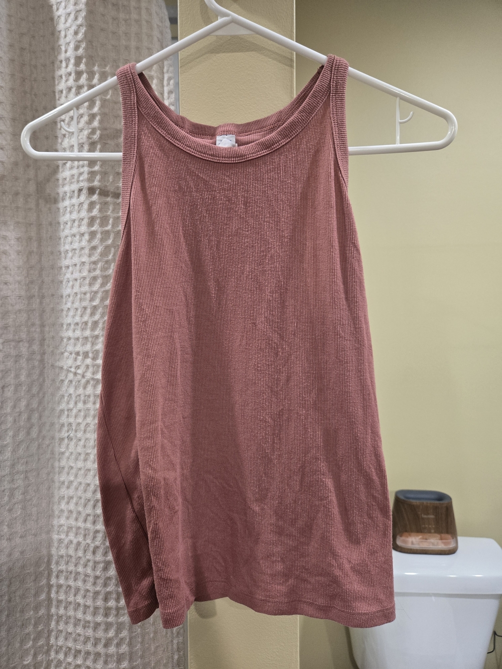 Girl's 14/16 Ribbed Tank Top in Dusty Rose